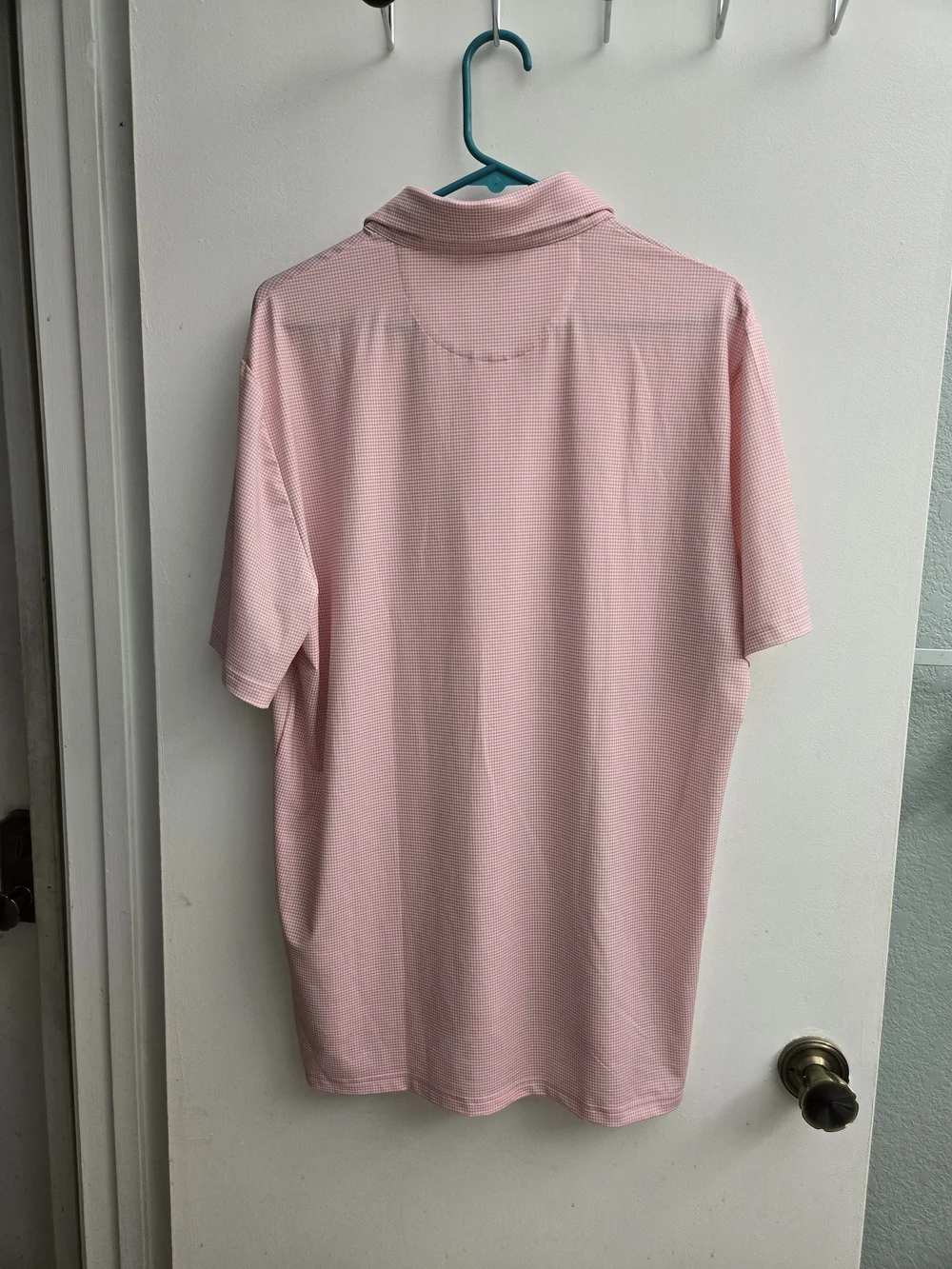 Polo Ralph Lauren Performance Men’s Pink Houndstooth Polo Shirt Size M